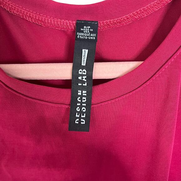 Design Lab Lord & Taylor magenta cold shoulder long sleeve top small - Picture 3 of 4